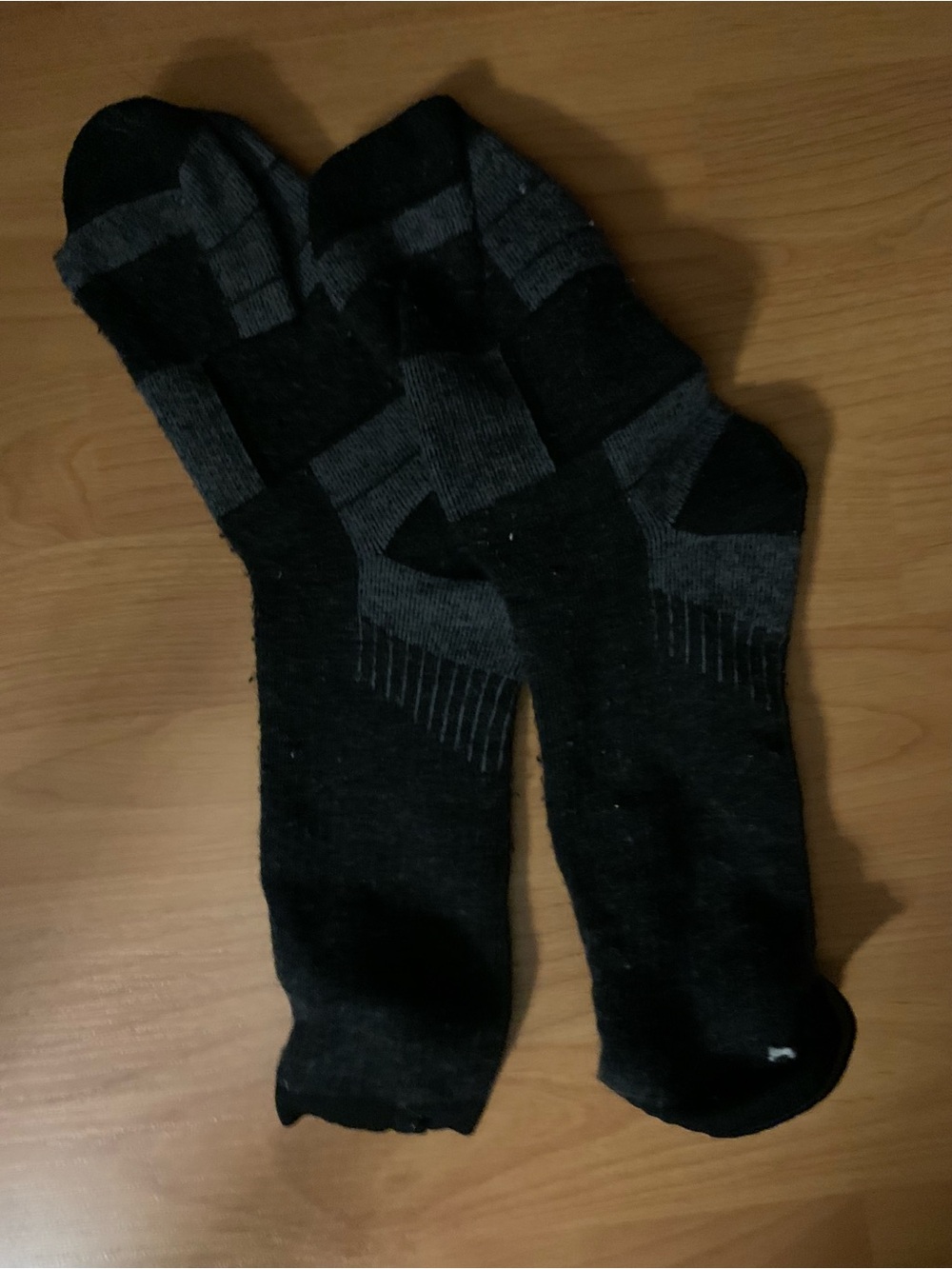 Men's Black & Dark Gray Performance Crew Socks - Brand